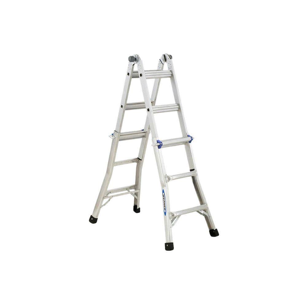 13 ft. Reach Aluminum Telescoping Multi-Position Ladder D132