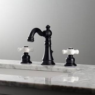 Matte Black Widespread Bathroom Faucet P110