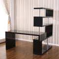 Black Corner Desk and Shelf Combo N411892