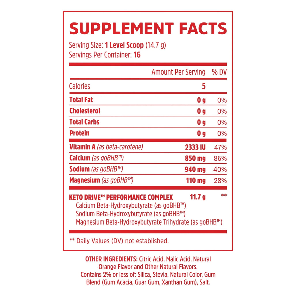 BHB Salts Orange Mango 16 Servings Ketone Complex Q8388