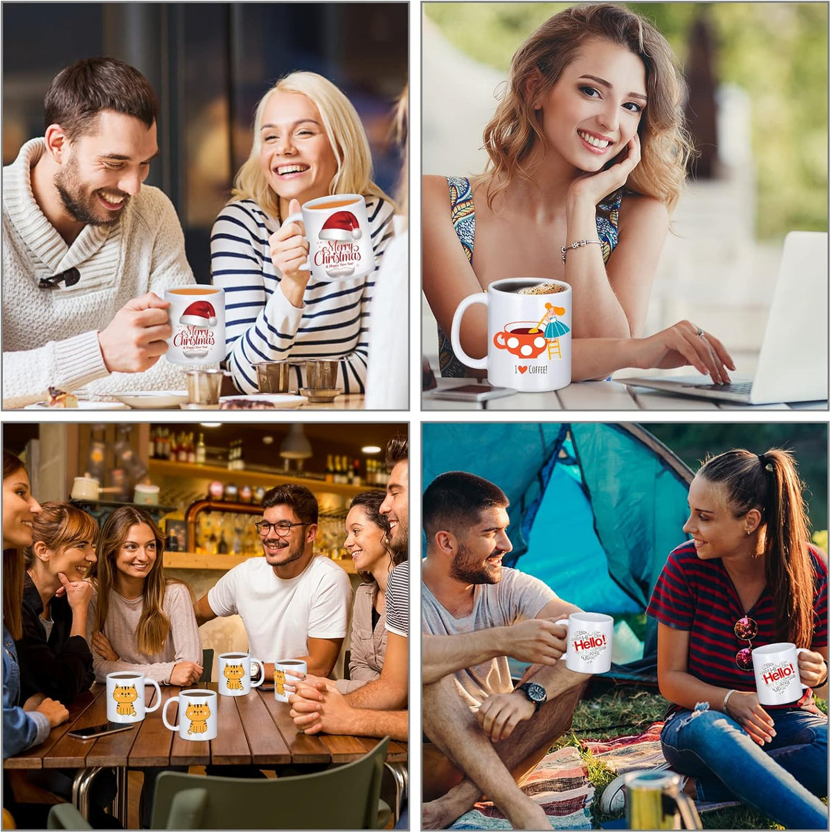12 Pcs 11 oz White Ceramic Sublimation Mugs K237514