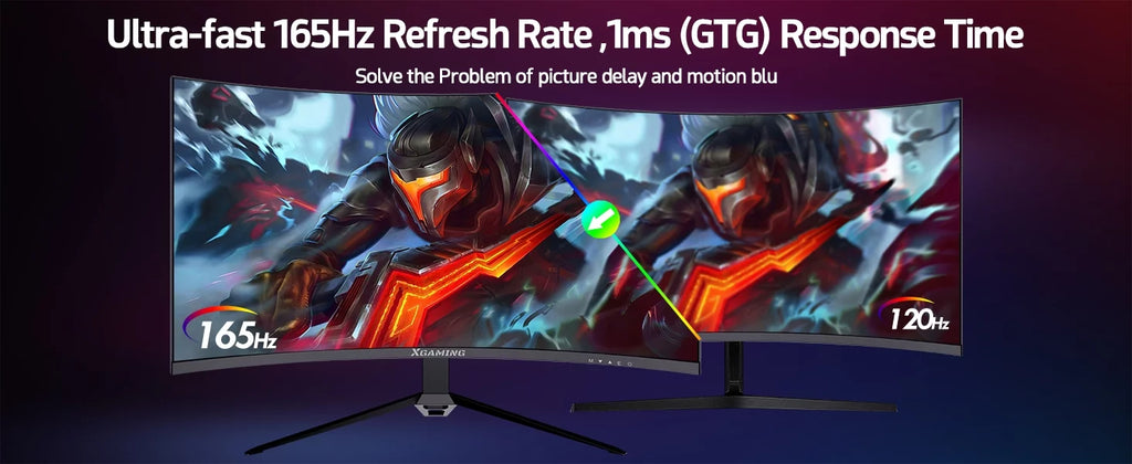27-inch 165Hz Curved Gaming Monitor, 1440p QHD HDR Computer Monitor, Metal Black J52794