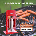 7 Lb/3 L 2 Speed Stainless Steel Vertical Sausage Stuffer T3624