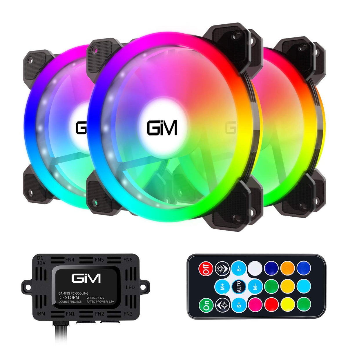 RGB Case Fans 3 Pack 120mm PC Computer LED Fan I168276