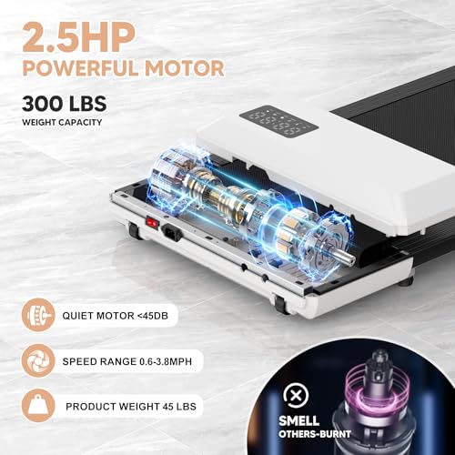 Walking Pad Treadmill with Remote Control and LED Display Q5343