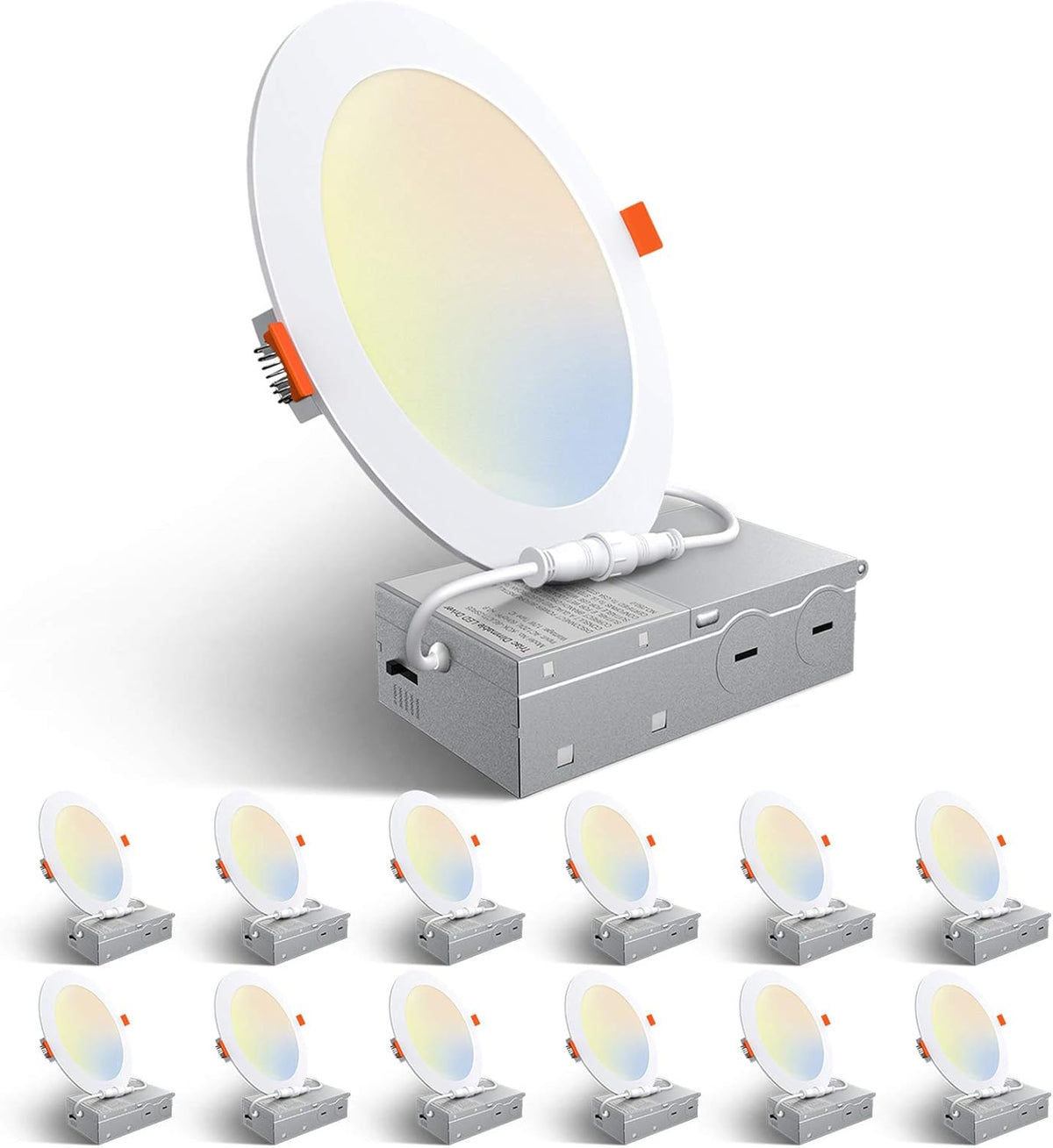 12 Pack 4 Inch Ultra-Thin LED Recessed Ceiling Light M479329