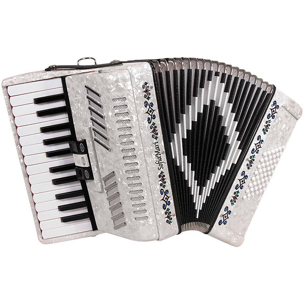 White Pearl 26 Piano 48 Bass Accordion E226
