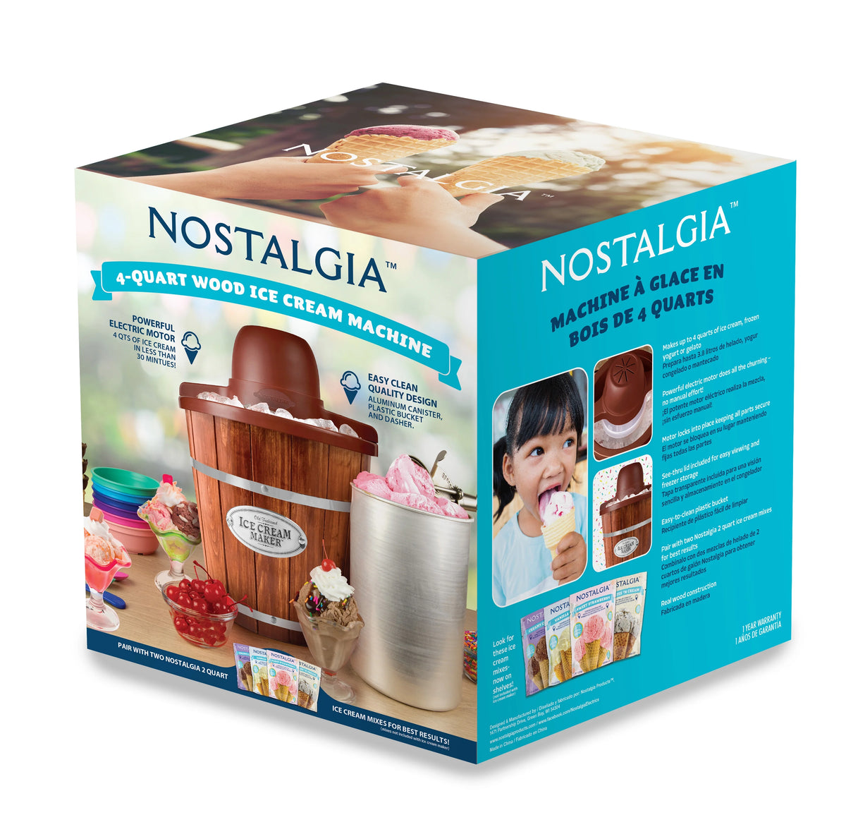 4 Quart Wooden Ice Cream Bucket N8681