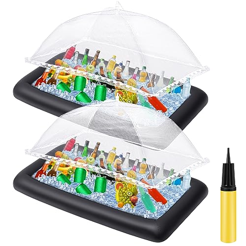 Inflatable Serving Bar Kit with Tray Mesh Food Cover and Inflator L653