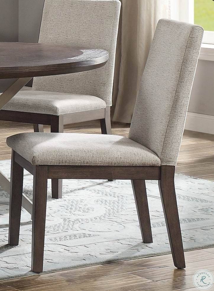 Light Oak Side Chair Set of 2 Q78345