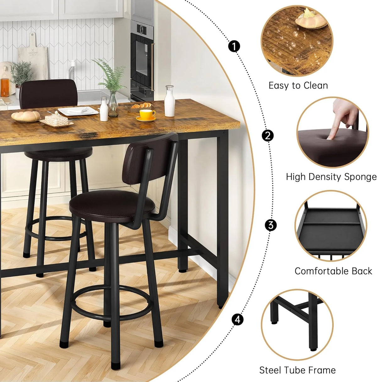 3 Piece Pub Dining Set Y989