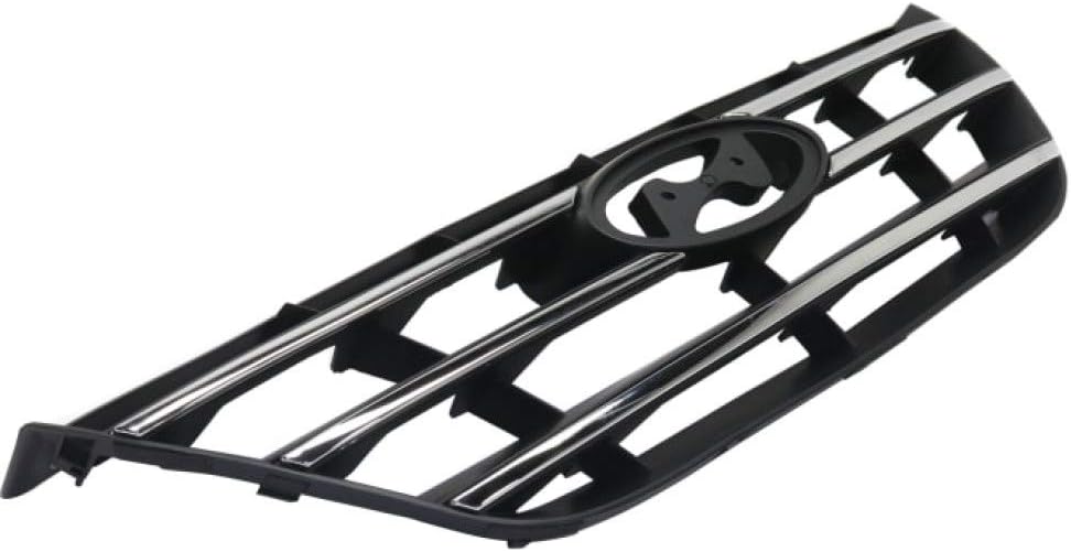 Chrome Shell & Insert Painted Black Plastic Grille Assembly F522524