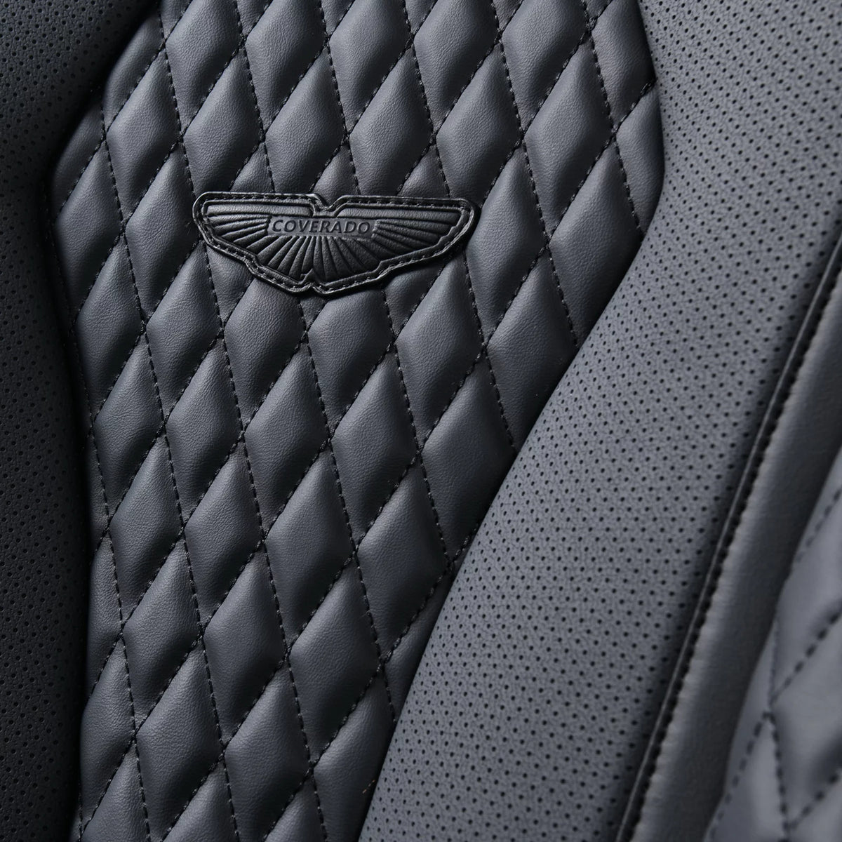 Black Leatherette 5 Seats Car Seat Covers Full Set Q54883