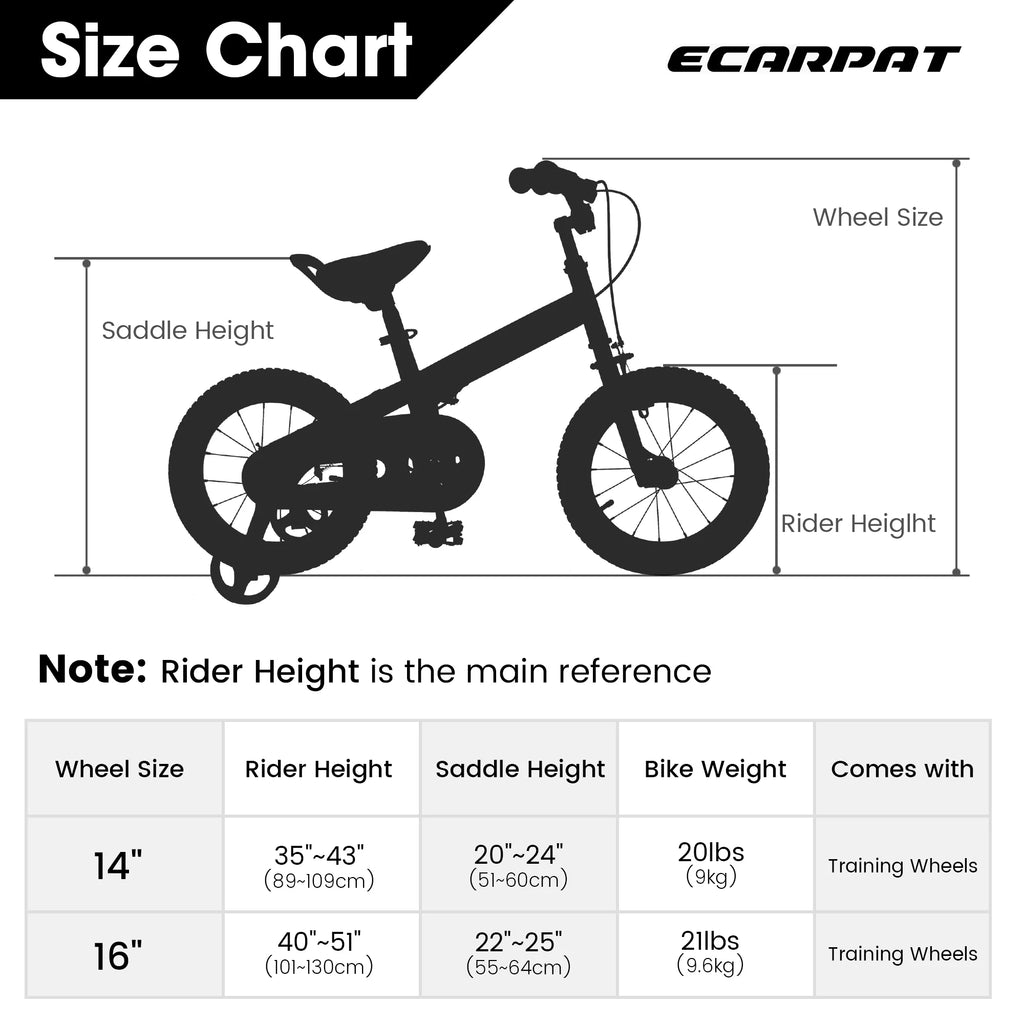 14 Inch Kids Bike with Training Wheels M961757