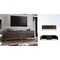 Grey Oak Mango Wood 2-Door 2-Drawer Entertainment Cabinet B272