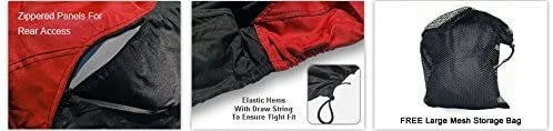 RED/Black Trailerable Jet Ski Cover with Trailer Straps and Storage Bag C609329
