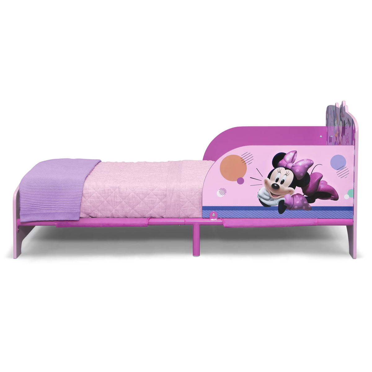 Pink Wood & Metal Toddler Bed G42463