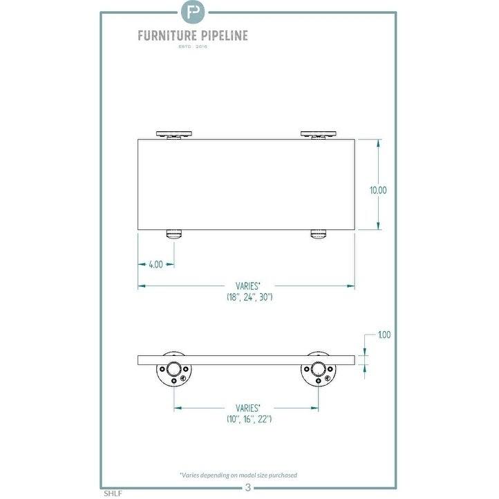 Black Set of 3 Wall Shelf M8545