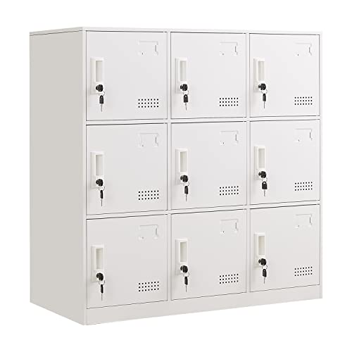 3 Door White Metal Storage Cabinet O29233