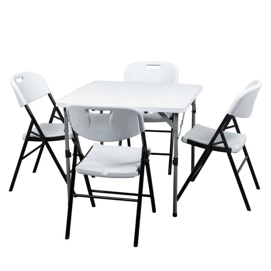 White 4 Pack Plastic Folding Chairs U4101