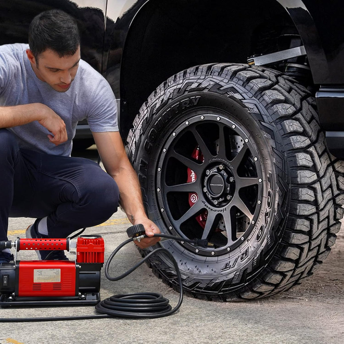 Heavy Duty DC 12V Tire Inflator 150PSI Air Compressor Pump L703503