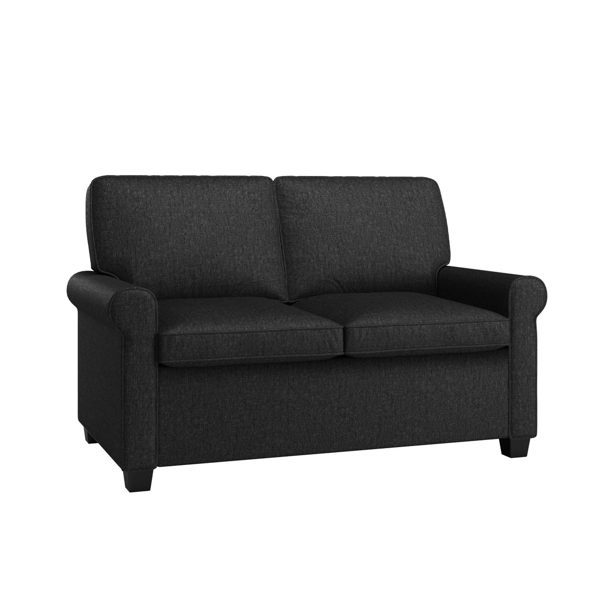 Black Twin Sleeper Loveseat T580