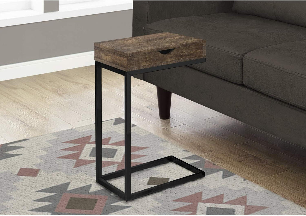 Brown Wood-Look Drawer Accent Table A1601