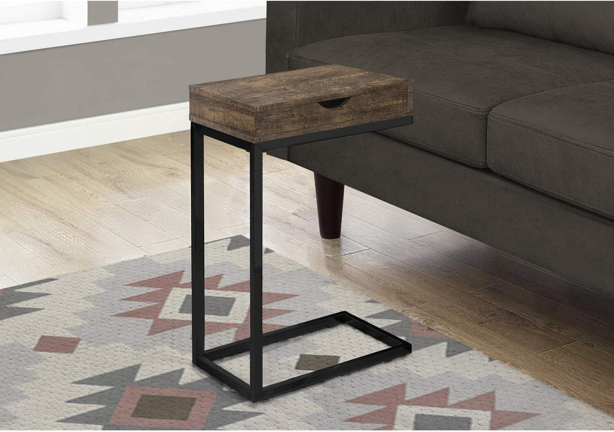 Brown Wood-Look Drawer Accent Table A1601