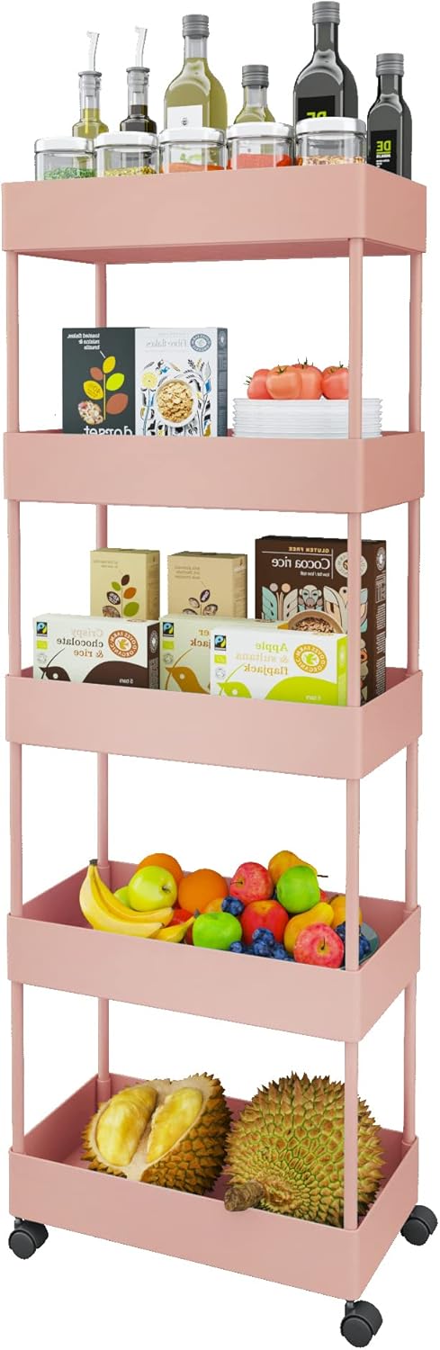 5 Tier Rolling Storage Cart Y436