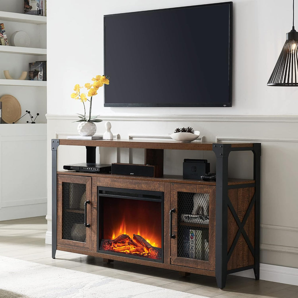 Tall Wood TV Stand for 65 inch TV F90059