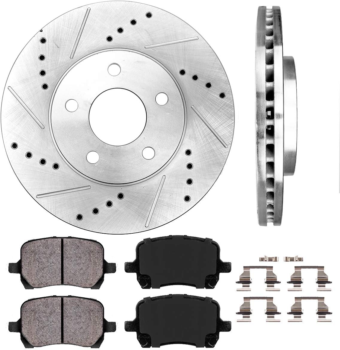 Brake Disc Rotors with Ceramic Brake Pads and Hardware V81778