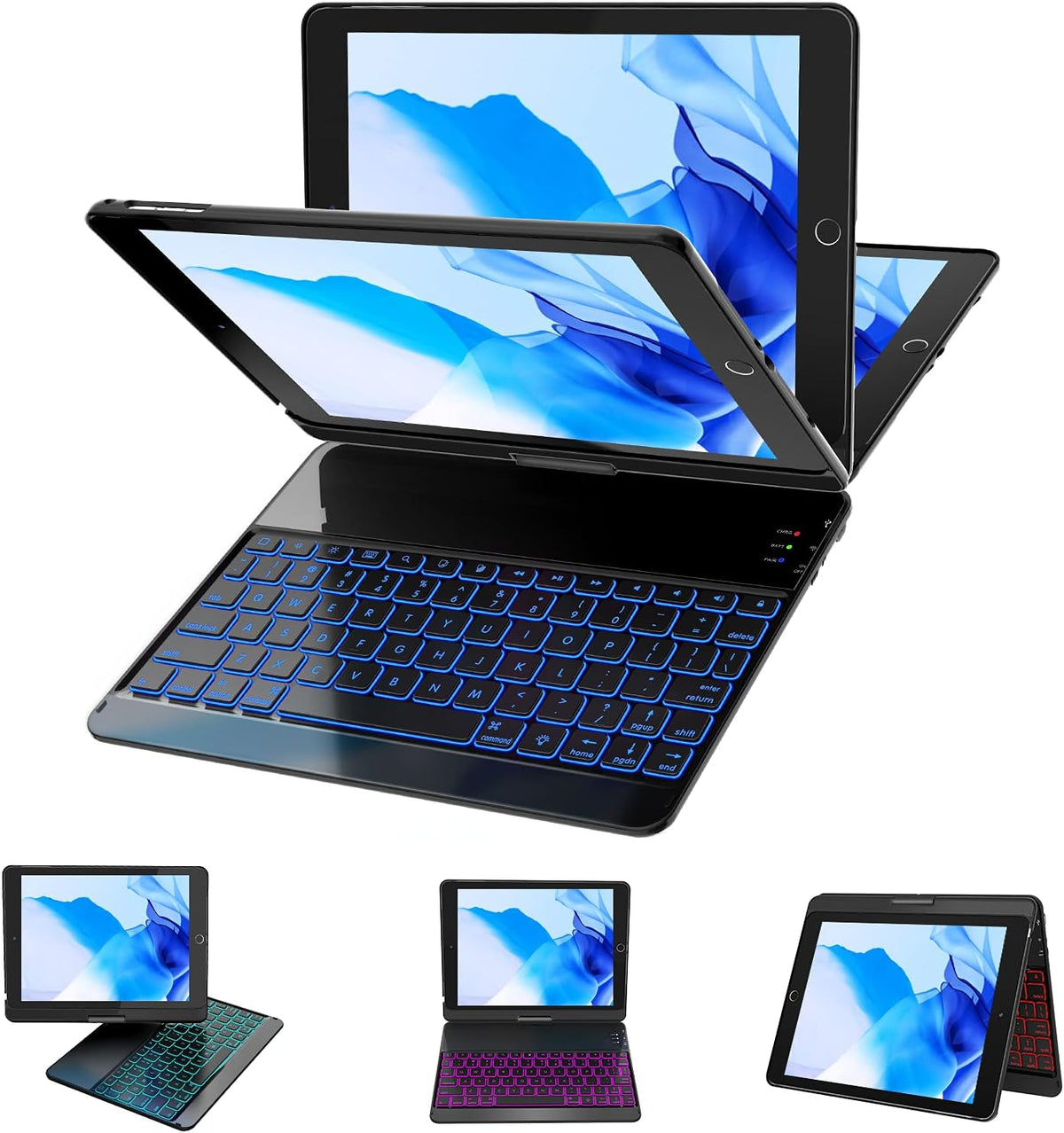 Black 7 Color Backlit Keyboard Case P19805