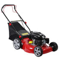 20-Inch Gas Push Lawn Mower, 141CC 4-Cycle Engine, Self Propelled, Side Discharge, High Rear Wheels, 7-Position Single Wheel Height Adjustment (Red) G212