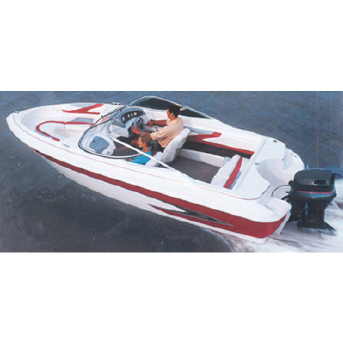 Styled-to-Fit Cover for V-Hull Runabouts with Outboards N552639