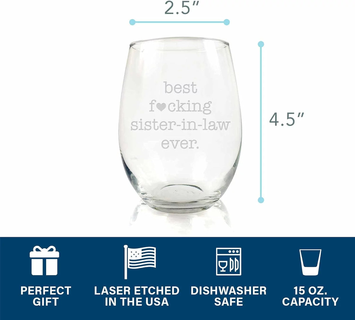 Sister In Law Stemless Wine Glass K7278