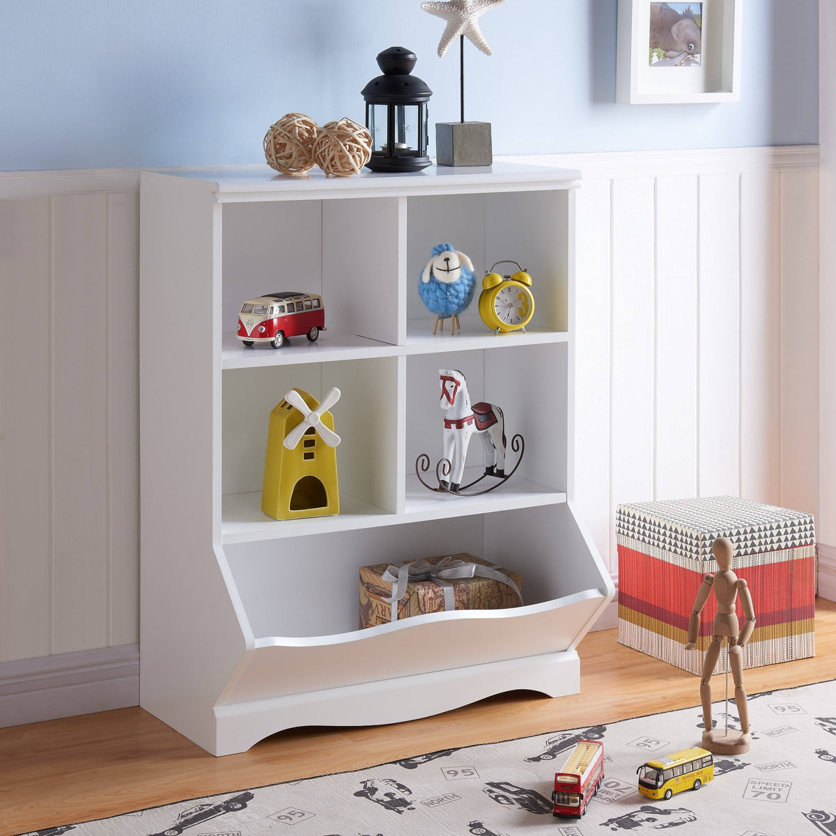 White Multi Cubby Storage Cabinet C33600