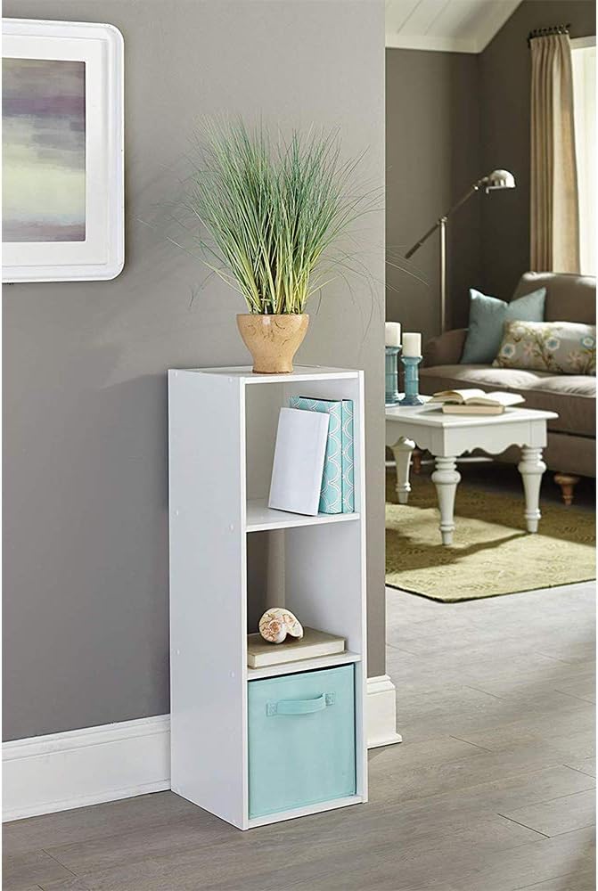 White Stackable 3-Cube Organizer Storage (2 Pack) R4438