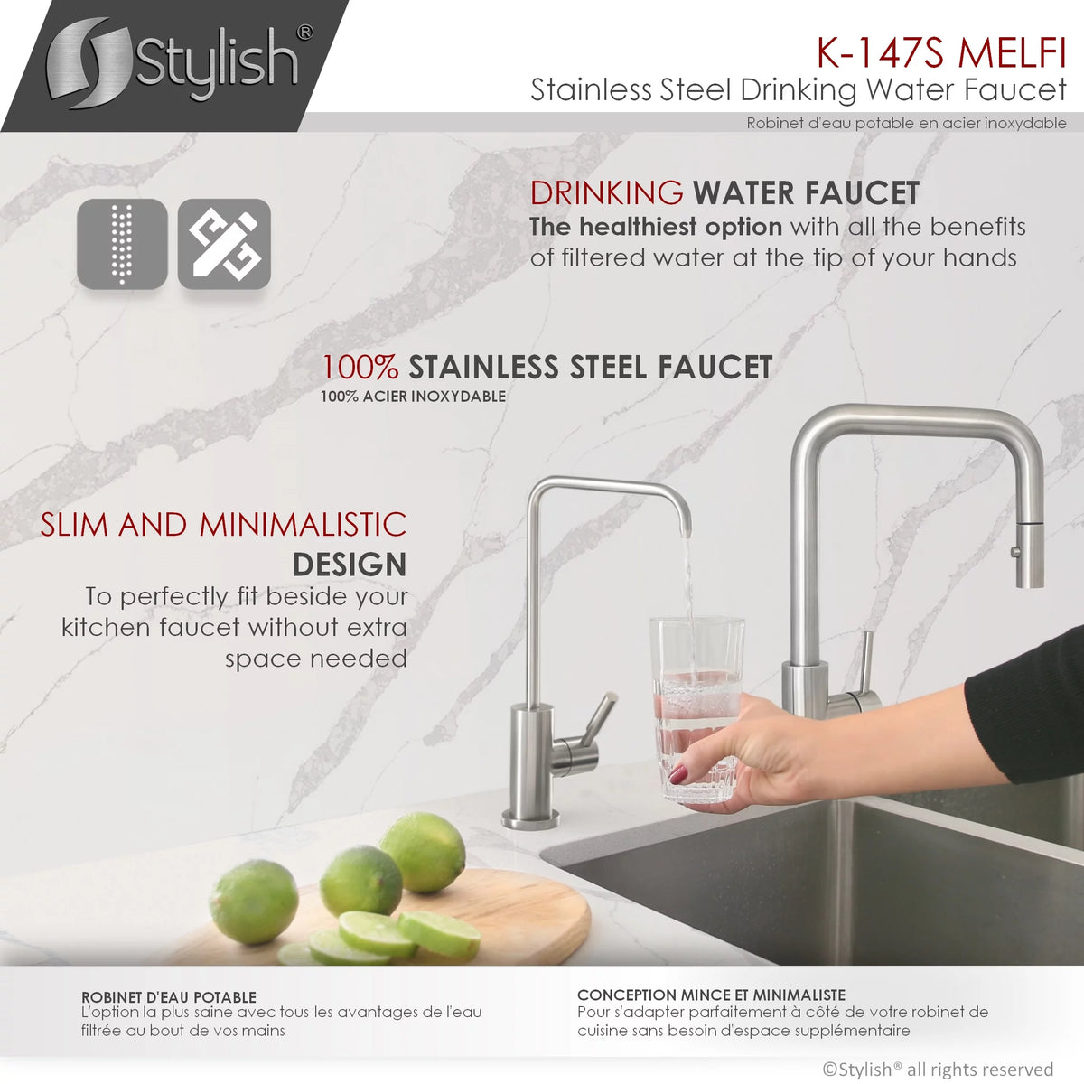 Single Handle Cold Water Tap Stainless Steel L9583