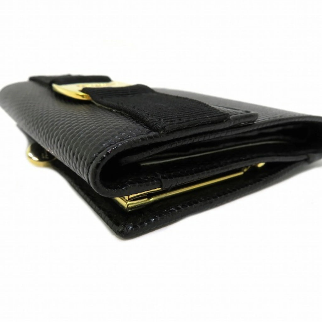 Pre-Owned Black Bifold Wallet V393