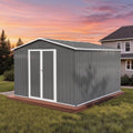 Grey Metal Outdoor Storage Shed X46364