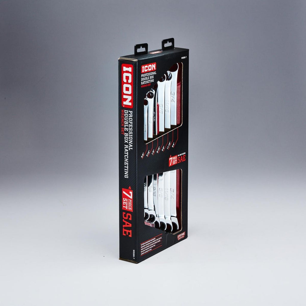 7 Piece SAE Double Box Ratcheting Wrench X933