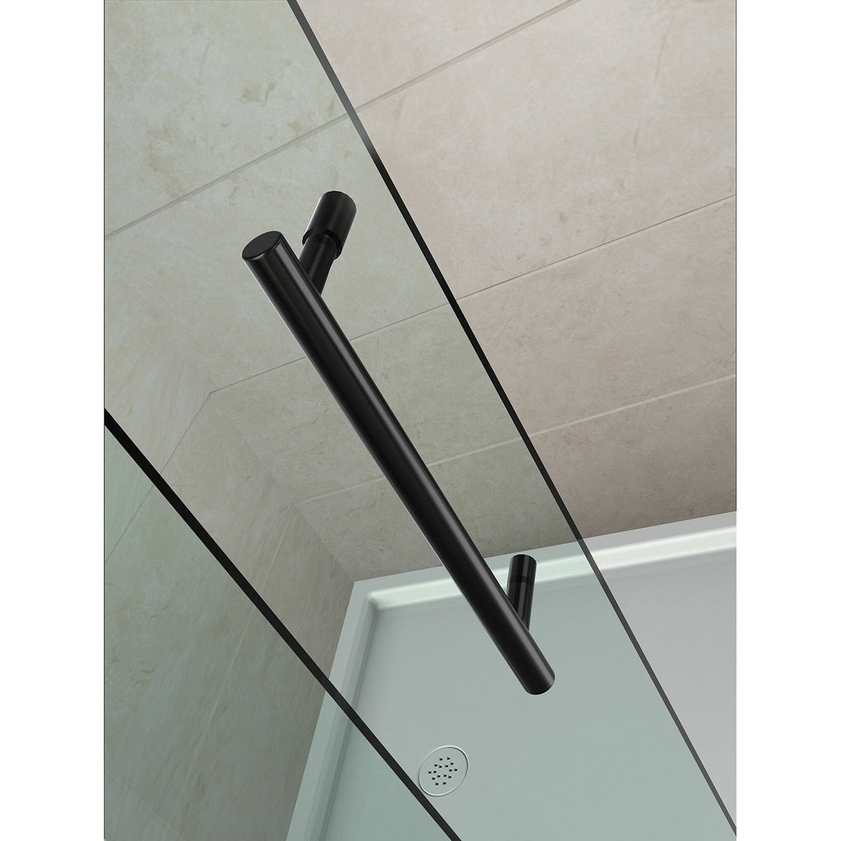 Frameless Shower Enclosure, 32x22 x 34x22 x 72 J407