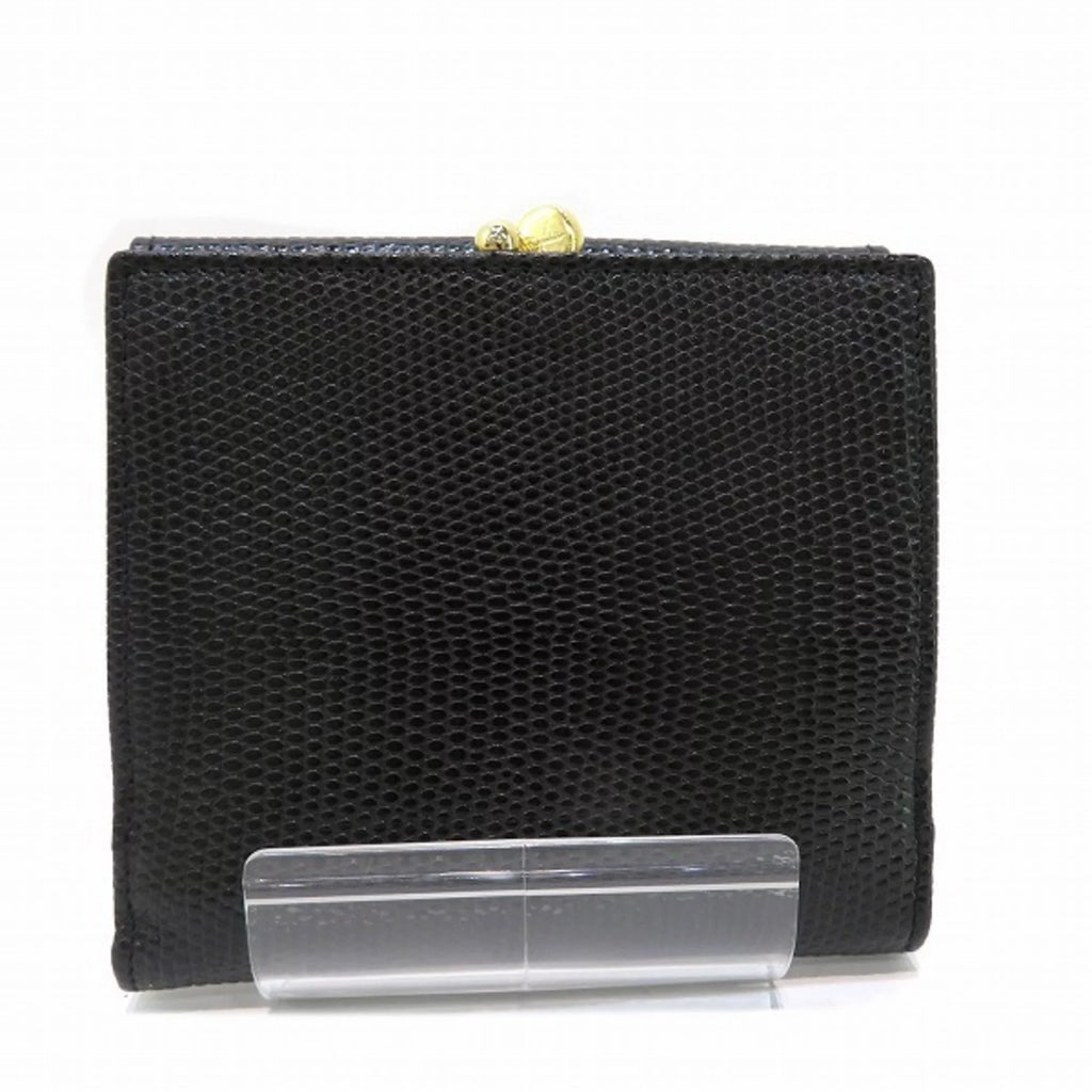 Pre-Owned Black Bifold Wallet V393