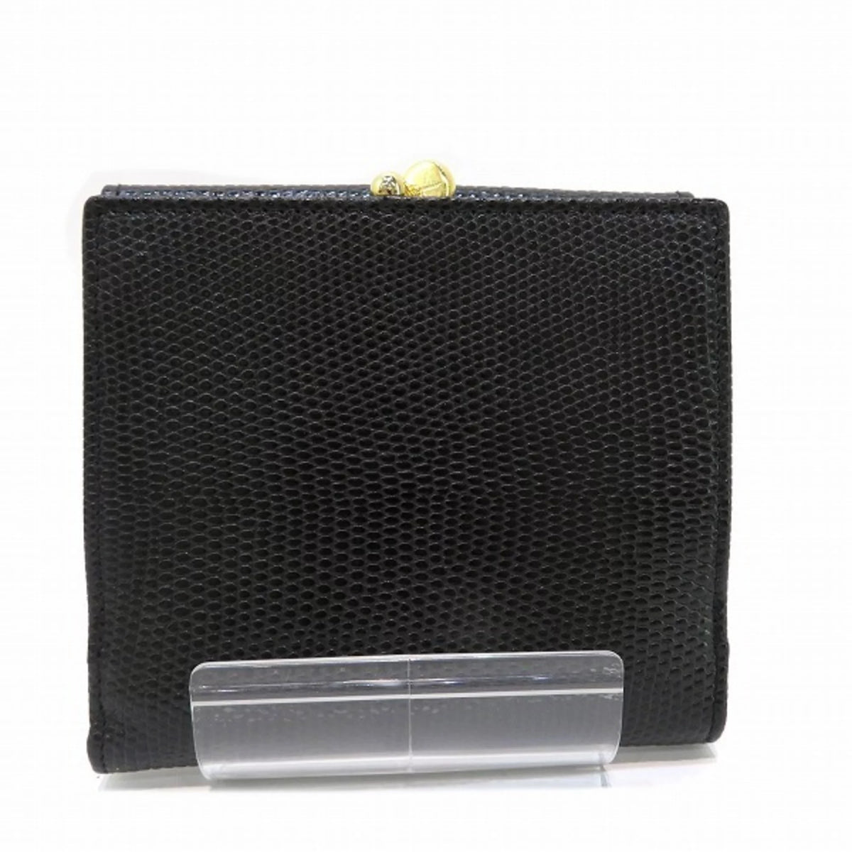 Pre-Owned Black Bifold Wallet V393
