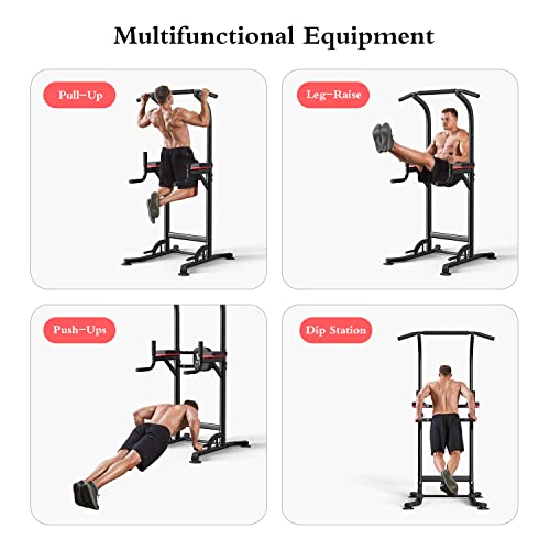 Pull Up Bar Power Tower Dip Station Workout Equipment W271396