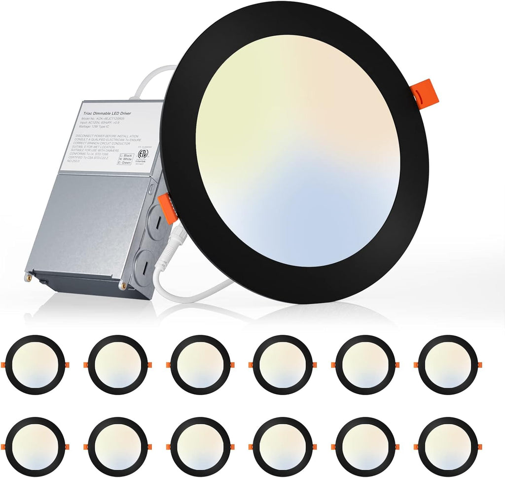 12 Pack 4 Inch Ultra-Thin LED Recessed Ceiling Light M479329