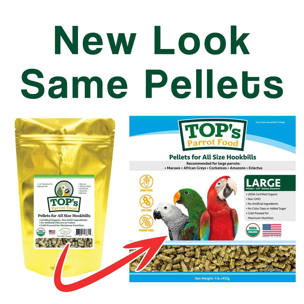 Organic Parrot Food Pellets N4729