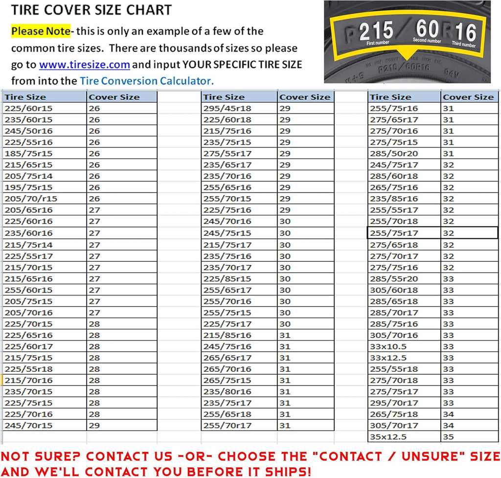 Black 33 in Spare Tire Cover with Backup Camera Hole H89001