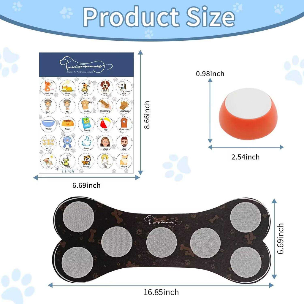7 Dog Talking Button Set Recordable Training Buzzers Y41075