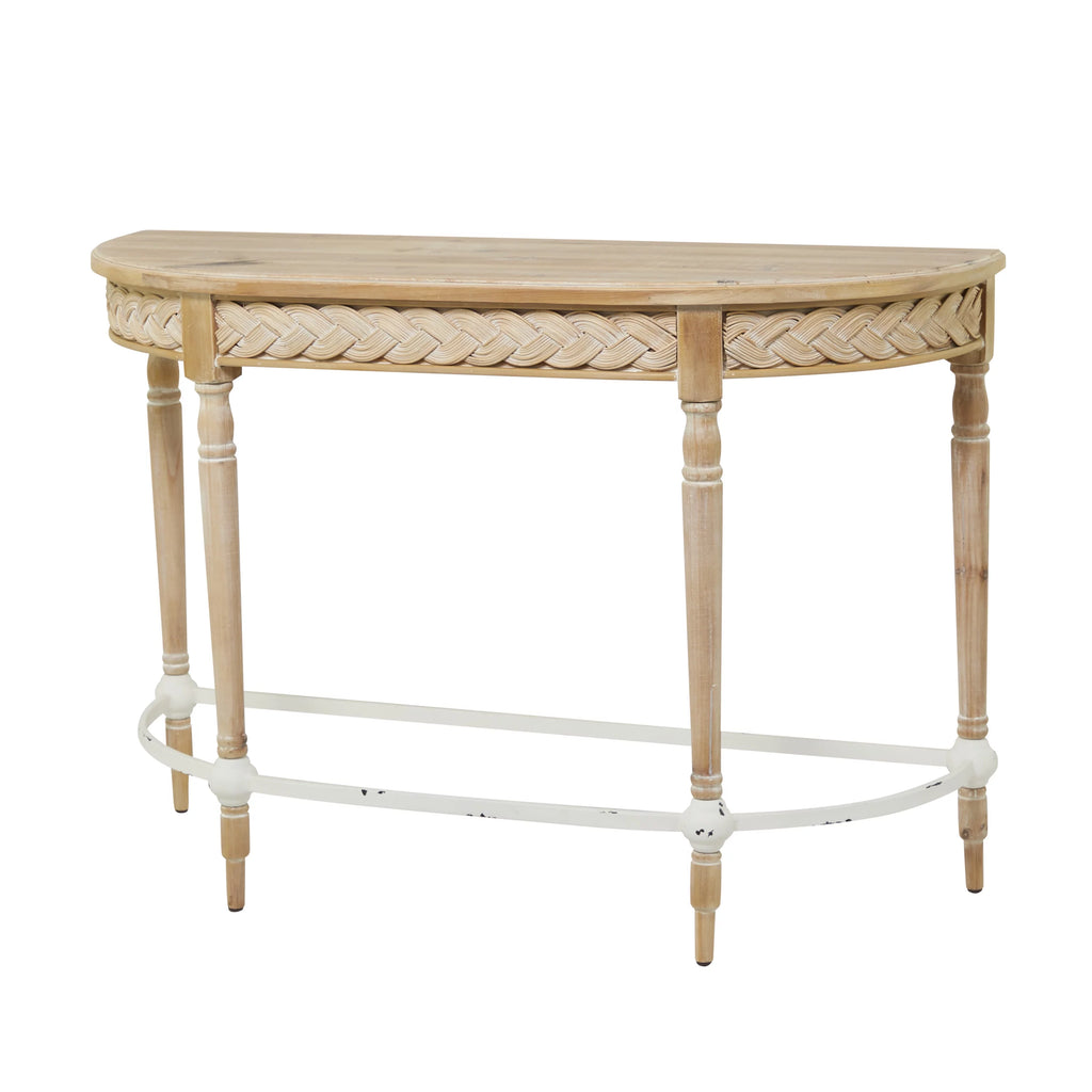 Brown Wood Carved Console Table L810811